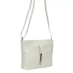   Maxmoda Bellini kisméretű, drapp színű, női bőr válltáska 20 x 17 cm