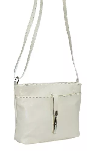 Maxmoda Bellini kisméretű, drapp színű, női bőr válltáska 20 x 17 cm