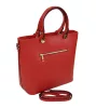 Maxmoda Agata olasz piros női bőr kézitáska vállpánttal 36 x 30 cm