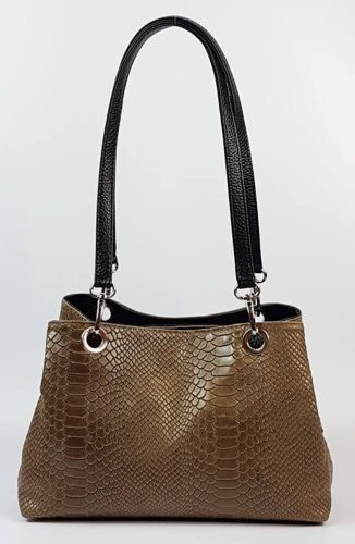 Maxmoda snake style olasz női bőr vállltáska 32 x 20 cm.