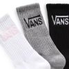Vans WM CLASSIC CREW WMNS 6.5-10 3PK CLASSIC WHITE/GREY HEATHER női zokni