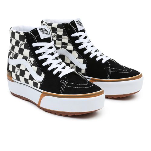 Vans UA SK8-Hi Stacked (Checkerboard) multi/true white cipő, 40 / 7.5, kockás