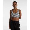 Vans WM FLYING V PRINT BRA BLACK-WHITE CHECKERBOARD női póló, XL, kockás