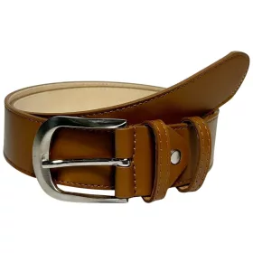 Világosbarna női bőr öv, 3,7 x 105 cm