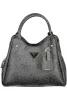 Guess Jeans Meridian II fekete, mintás női kézitáska, oldalpánttal 25 x 20 x 12 cm