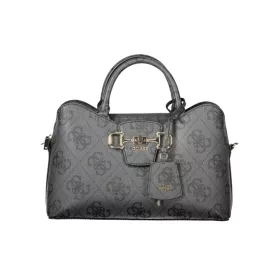   Guess Jeans Janie fekete mintás női kézitáska 32 x 20 x 10 cm