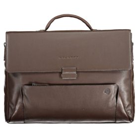   Piquadro luxus minőségű barna bőr aktatáska, laptoptartóval 15,6" 41 x 31 cm