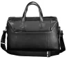Piquadro luxus minőségű fekete bőr 3 rekeszes laptop, aktatáska 15,6" 44 x 32 cm
