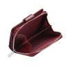Pierre Cardin bordó, levélmintás női bőr pénztárca 9,5 × 13 cm