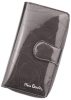 Pierre Cardin szürke, levélmintás női bőr pénztárca 9,5 × 17 cm