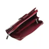 Pierre Cardin piros, levélmintás női bőr pénztárca 9,5 × 17 cm