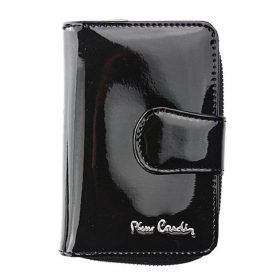 Pierre Cardin fekete, női bőr pénztárca 9,5 × 13 cm