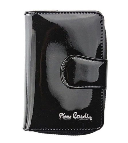 Pierre Cardin fekete, női bőr pénztárca 9,5 × 13 cm