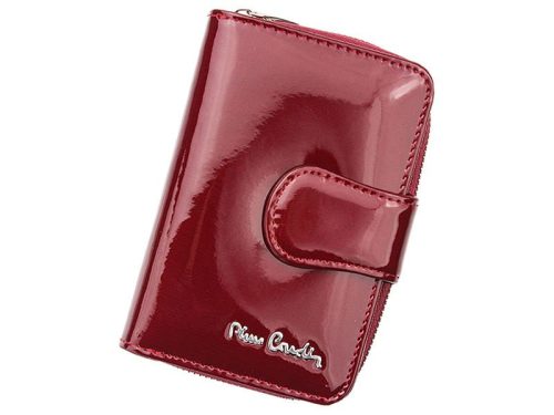 Pierre Cardin piros, női bőr pénztárca 9,5 × 13 cm