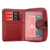 Pierre Cardin piros, női bőr pénztárca 9,5 × 13 cm
