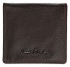 Pierre Cardin bőr aprópénztartó, sötétbarna 8 × 7,5 cm