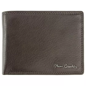   Pierre Cardin férfi bőr pénztárca, sötétbarna, 12 × 9,5 cm