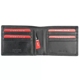   Pierre Cardin férfi bőr pénztárca, sötétbarna, 12 × 9,5 cm