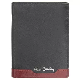   Pierre Cardin fekete-piros színű, férfi bőr pénztárca, RFID védelemmel, 10,5 × 12,7 cm