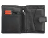 Pierre Cardin fekete-piros színű, férfi bőr, átfogópántos pénztárca, RFID védelemmel, 10,5 × 12,7 cm