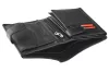 Pierre Cardin fekete-piros színű, férfi bőr, átfogópántos pénztárca, RFID védelemmel, 10,5 × 12,7 cm