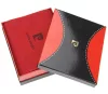 Pierre Cardin fekete-piros színű, férfi bőr, átfogópántos pénztárca, RFID védelemmel, 10,5 × 12,7 cm