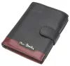 Pierre Cardin fekete-piros színű, férfi bőr, átfogópántos pénztárca, RFID védelemmel, 10,5 × 12,7 cm