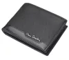 Pierre Cardin fekete-kék férfi bőr pénztárca 12,5 × 9,2 cm