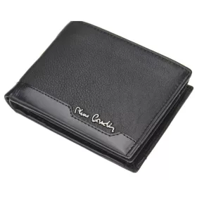   Pierre Cardin fekete-kék férfi bőr pénztárca 12,5 × 9,2 cm