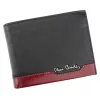 Pierre Cardin férfi bőr pénztárca, fekete-piros, RFID 12,5 × 9,5 cm
