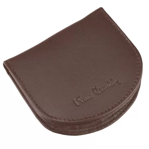 Pierre Cardin barna bőr pénztárca 7,5 × 8,5 cm