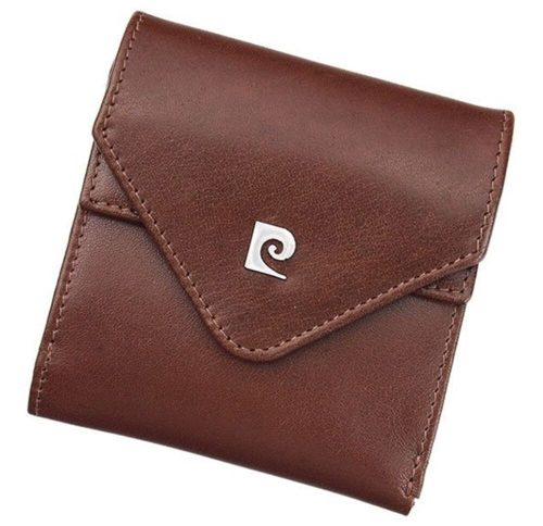 Pierre Cardin konyak színű női bőr pénztárca 9 × 9,5 cm