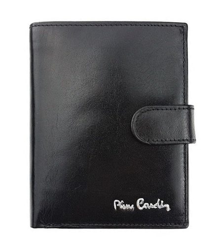 Pierre Cardin fekete férfi bőr pénztárca, RFID 9,5 × 12,5 cm 