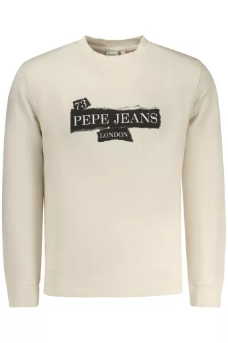 Pepe jeans férfi bézs cipzáras pulóver
