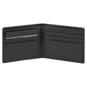   Piquadro fekete luxus bőr pénztárca, kártyatartó férfi  11 x 10 cm