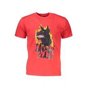 Cavalli Class férfi piros rövid ujjú póló M