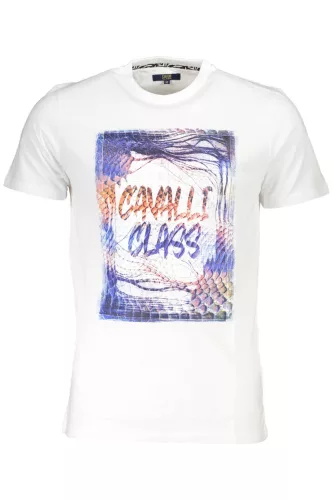 CAVALLI CLASS RÖVID UJJÚ FÉRFI PÓLÓ FEHÉR