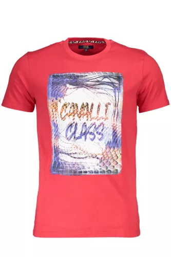 CAVALLI CLASS RÖVID UJJÚ FÉRFI PÓLÓ PIROS