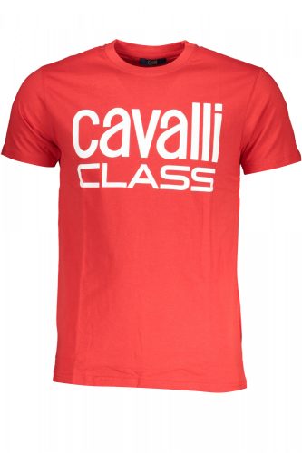 Cavalli Class férfi piros rövid ujjú póló XL