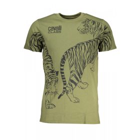 Cavalli Class férfi zöld rövid ujjú póló XL