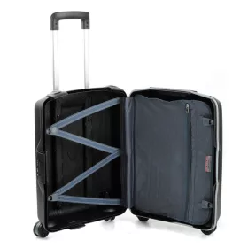   Roncato Light kemény falú, 4 kerekes kabinbőrönd 55 cm, fekete, 10 év garancia