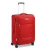 Roncato Joy 4 kerekes, bővíthető puhafedeles piros kabinbőrönd 63 cm