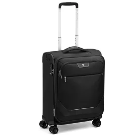   Roncato Joy 4 kerekes, bővíthető puhafedeles fekete kabinbőrönd 55 cm