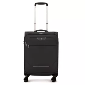   Roncato Joy 4 kerekes, bővíthető puhafedeles fekete kabinbőrönd 55 cm