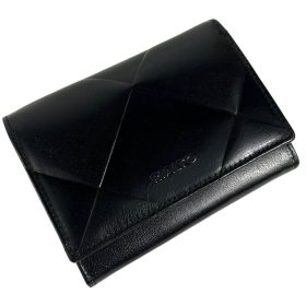 Rialto absztrakt mintás fekete női bőr pénztárca