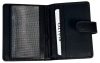 Rialto átfogópántos, fekete bőr kártyatartó