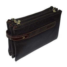   Rialto olasz férfi sötétbarna bőr autóstáska 22,5×13,5 cm