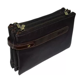   Rialto olasz férfi sötétbarna bőr autóstáska 22,5×13,5 cm
