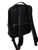 Rialto olasz, fekete színű bőr laptoptartós hátizsák 40×32 cm