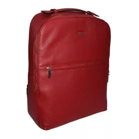   Rialto olasz, sötétpiros színű bőr laptoptartós hátizsák 40×32 cm